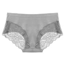 3 peças - Calcinha de seda gelada de cintura média, sem costura