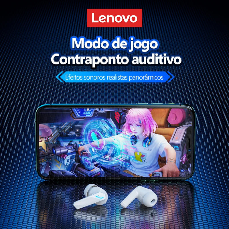 Escolha lenovo gm2 pro fone de ouvido bluetooth 5.3 fones com microfone 9d estéreo pro 6 modos duplos jogo música sem fio fone