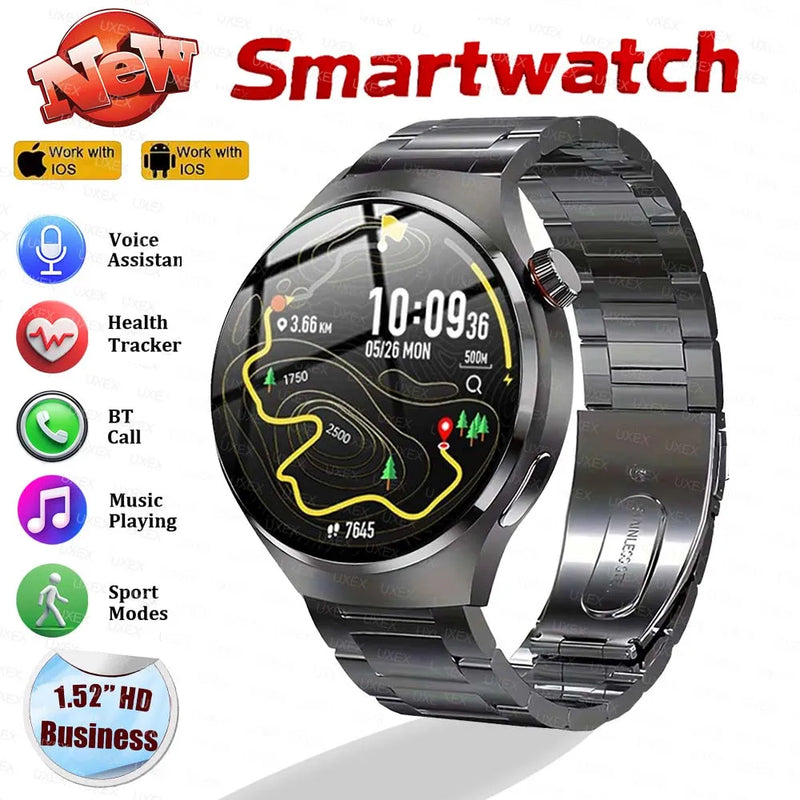 Relógios pro 2025 novo smartwatch masculino tela de alta definição rastreador de saúde bluetooth chamada assistente de voz esportes smartwatches