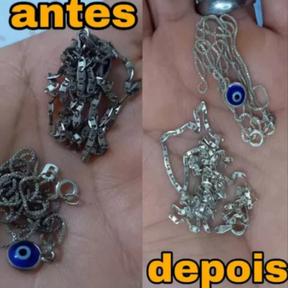 1 Monzi 35 ml azul limpa prata + 1 unidade de Flanela Magica - Joias Limpas e Perfeitas