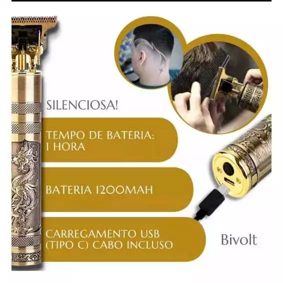 Máquina Dragão Acabamento Barbas e cabelos de arrasar