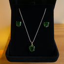 Conjunto Coração Zircônia – Brilho Intenso | Kit 2 Peças (Colar + Brinco)