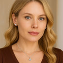 Conjunto Coração Zircônia – Brilho Intenso | Kit 2 Peças (Colar + Brinco)