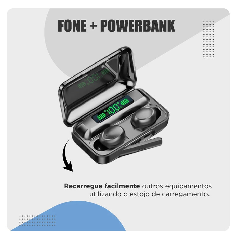 Fone M10 De Ouvido bluetooth 5.1 Sem Fio tws Estéreo Com Pod Carregador portatil